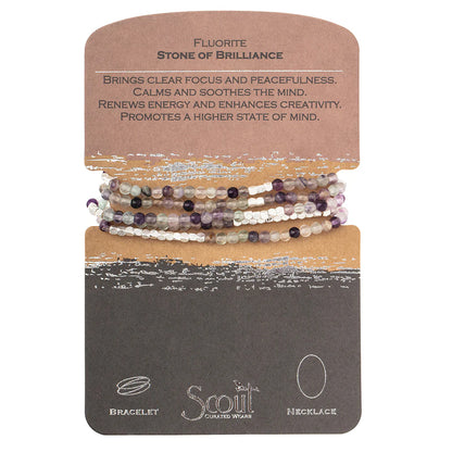 Bracelet Stone Wrap Fluorite - Pierre de Brillance
