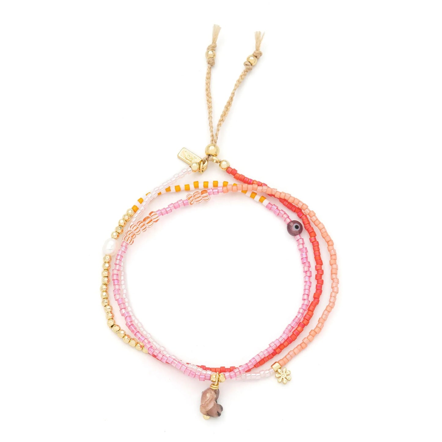 Bracelet/Collier Enroulé - Amour/Rhodocrosite/Or | Scout