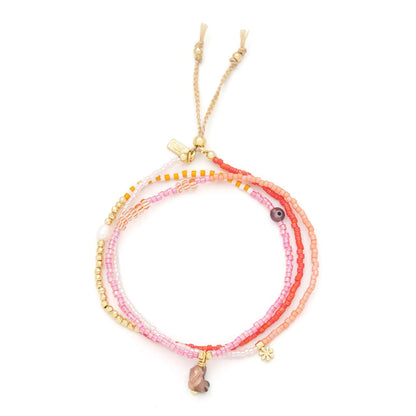 Bracelet/Collier Enroulé - Amour/Rhodocrosite/Or | Scout