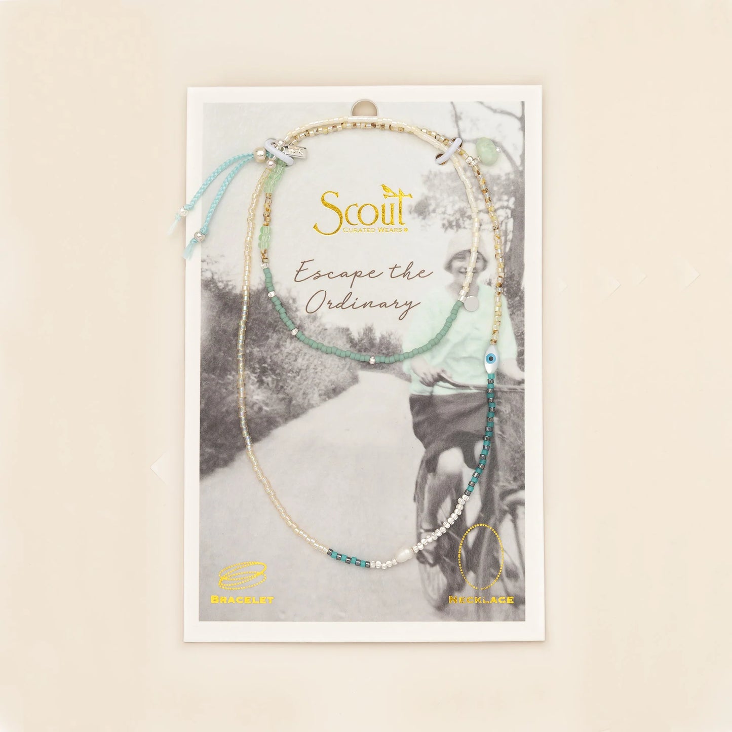 Bracelet/Collier Enroulé - Courage/Amazonite/Argent | Scout