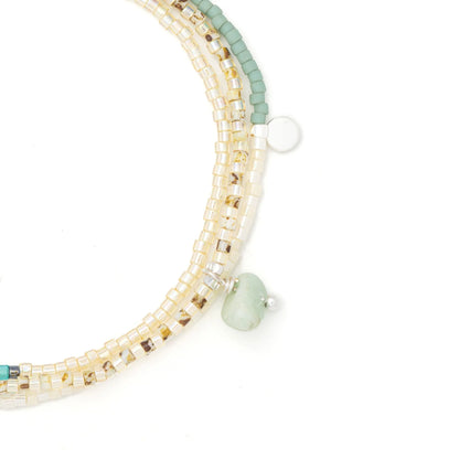 Bracelet/Collier Enroulé - Courage/Amazonite/Argent | Scout