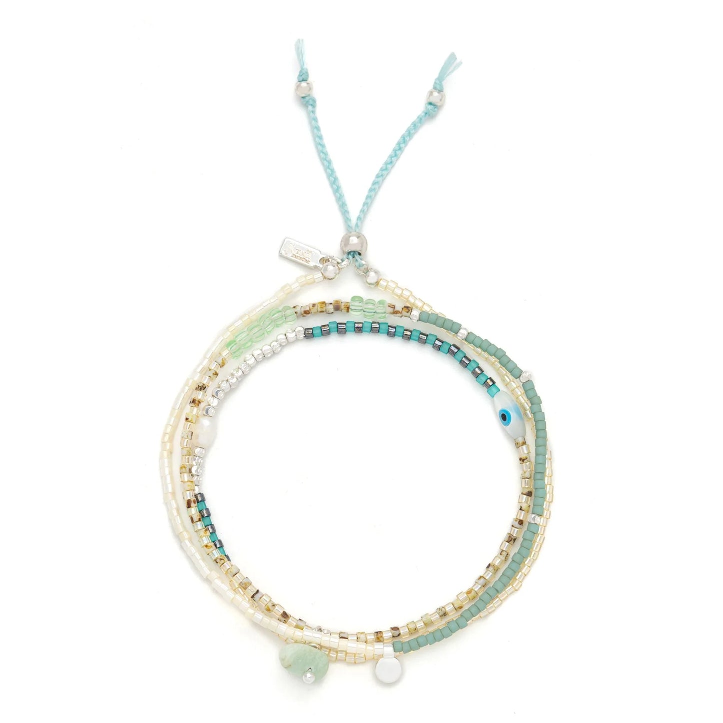 Bracelet/Collier Enroulé - Courage/Amazonite/Argent | Scout