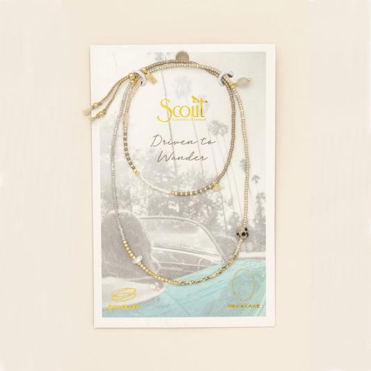 Bracelet/Collier Enroulé - Magie/Labradorite/Or | Scout