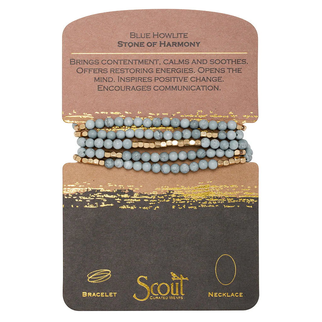 Bracelet Enroulé - Howlite Bleue | Scout