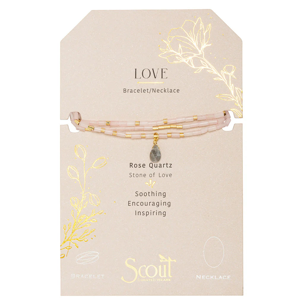 Bracelet Enroulé - Quartz Rose/Or | Scout