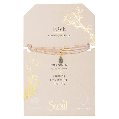 Bracelet Enroulé - Quartz Rose/Or | Scout