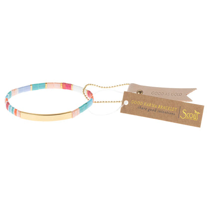 Bracelet Good Karma - Aqua Multi/Or | Scout
