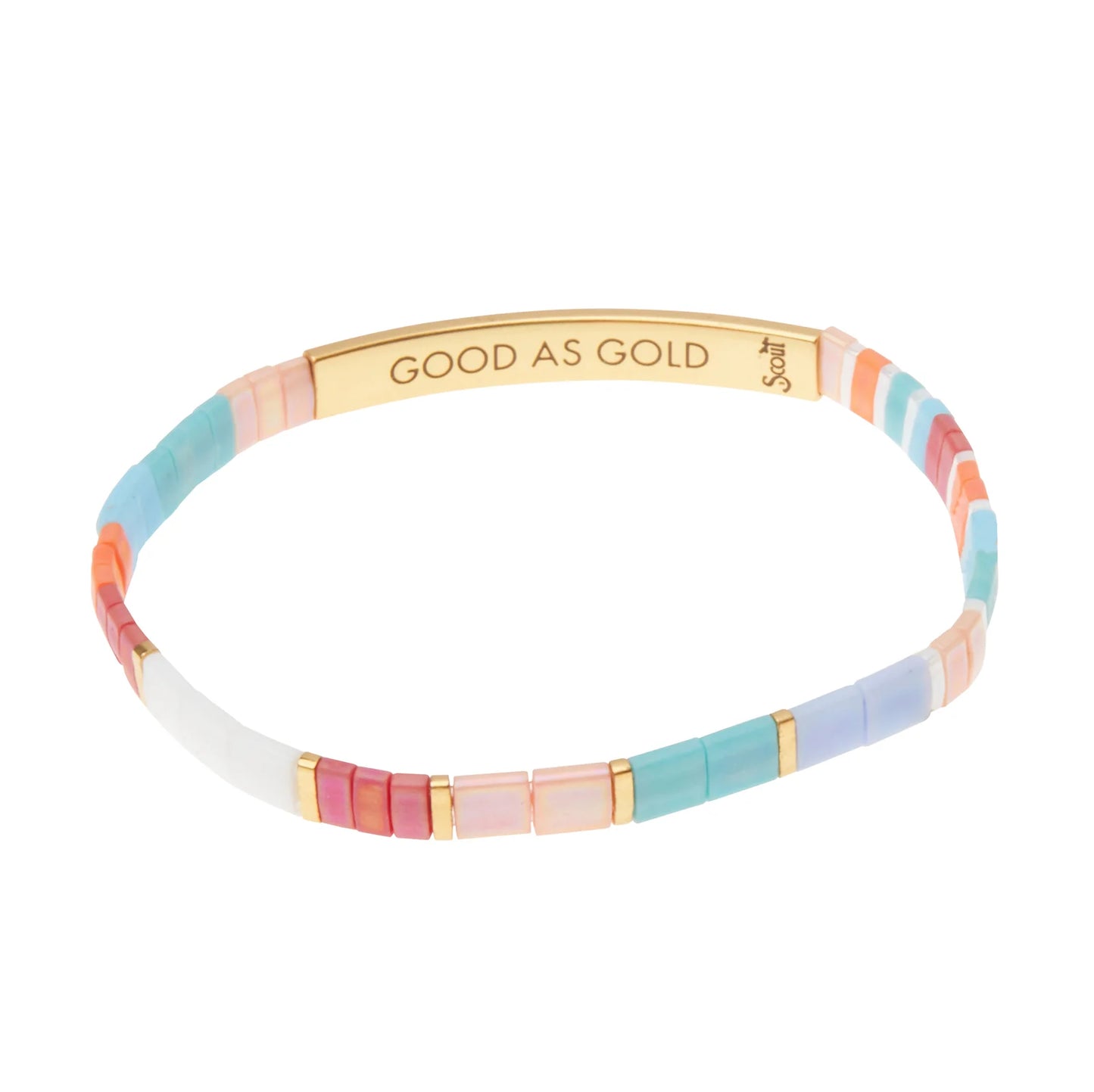 Bracelet Good Karma - Aqua Multi/Or | Scout