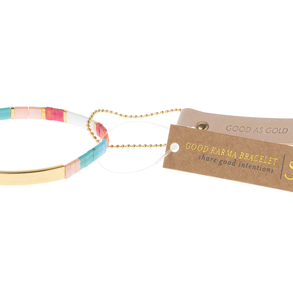 Bracelet Good Karma - Aqua Multi/Or | Scout