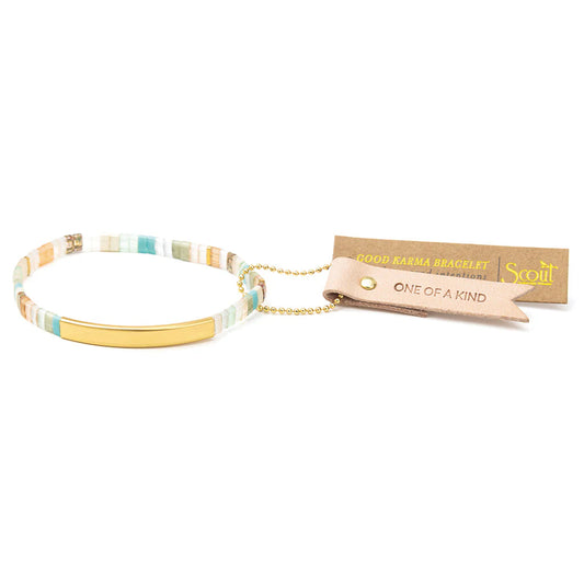 Bracelet Good Karma - Menthe/Pêche/Or | Scout