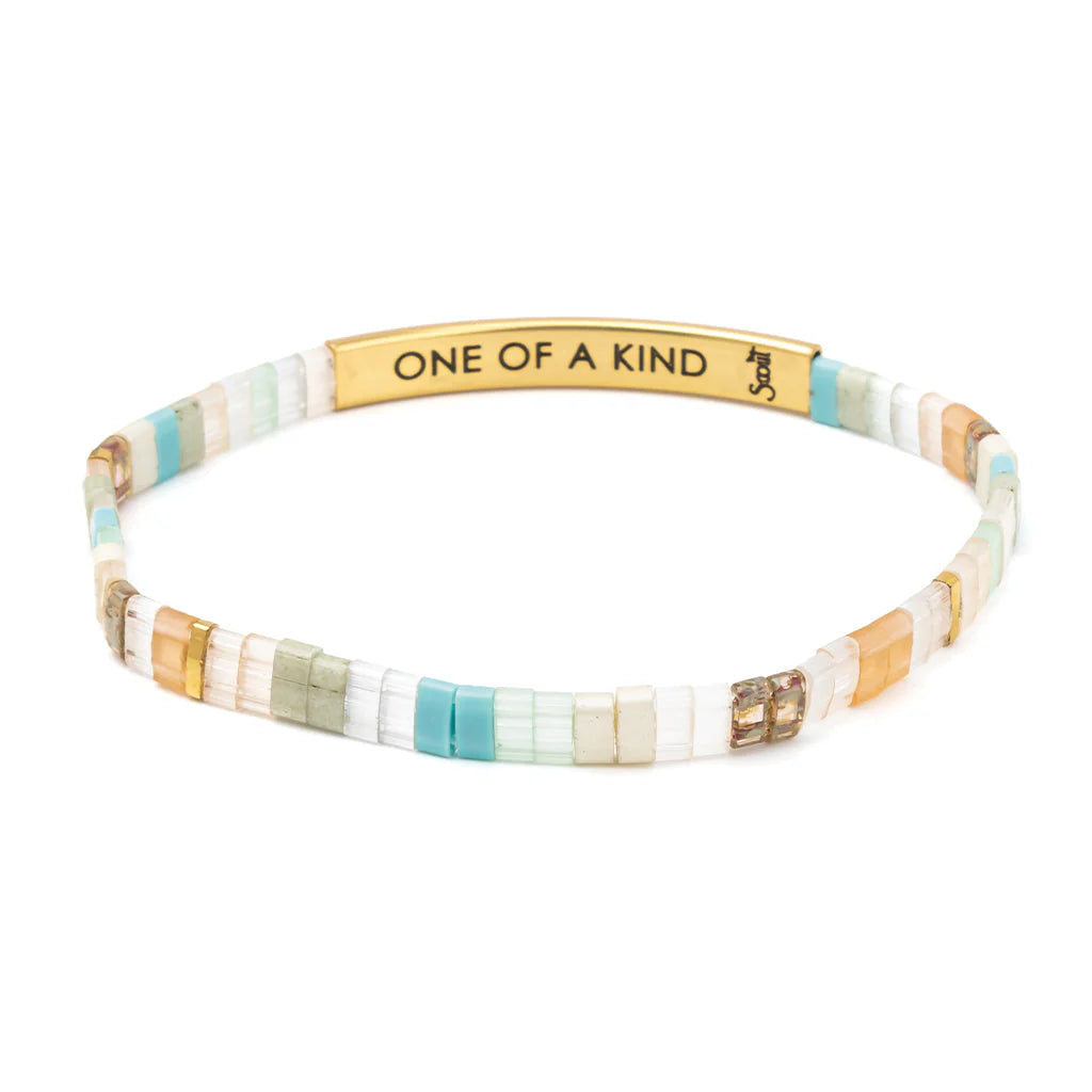 Bracelet Good Karma - Menthe/Pêche/Or | Scout