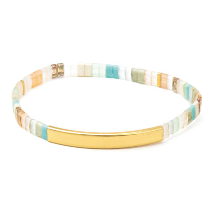 Bracelet Good Karma - Menthe/Pêche/Or | Scout