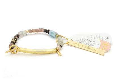Bracelet Message Caché - Badass/Larimar/Or | Scout