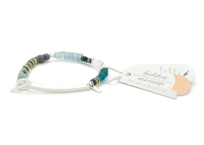 Bracelet Message Caché - Boss B♥tch/Quartz Rose/Argent | Scout