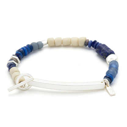Bracelet Message Caché - Brave AF/Lapis/Argent | Scout