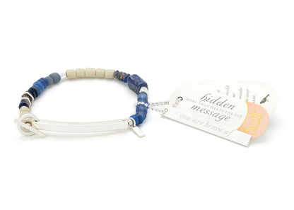 Bracelet Message Caché - Brave AF/Lapis/Argent | Scout