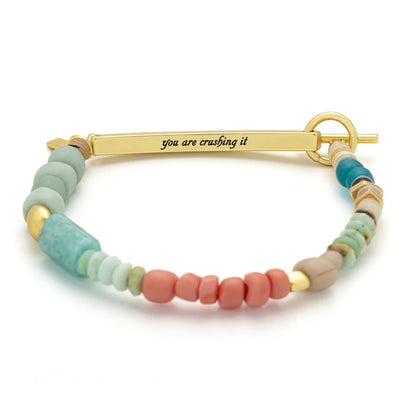 Bracelet Message Caché - Crushing It/Amazonite/Or | Scout