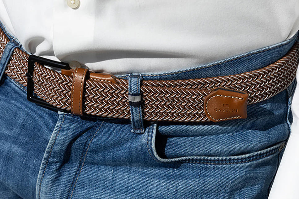 Ceintures Tressées - Brun Blanc