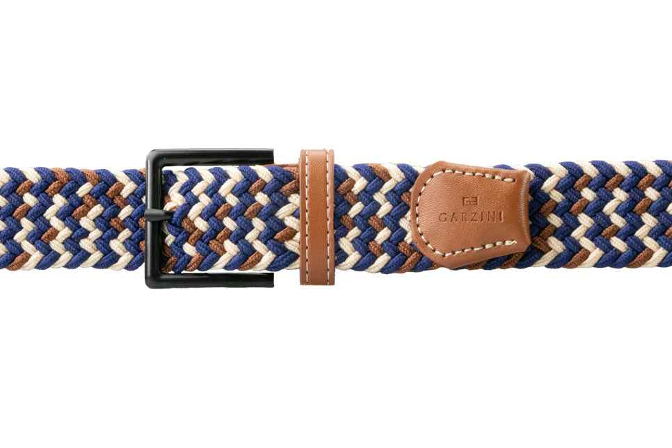 Ceintures Tressées - Marron Beige Bleu