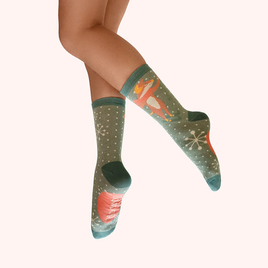 Chaussettes - Souris Skieuse