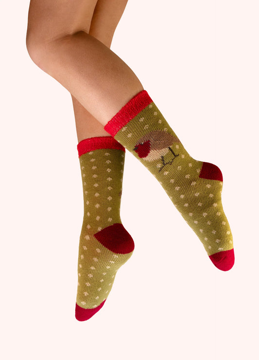 Chaussettes Cosy - Rouge-Gorge | Powder