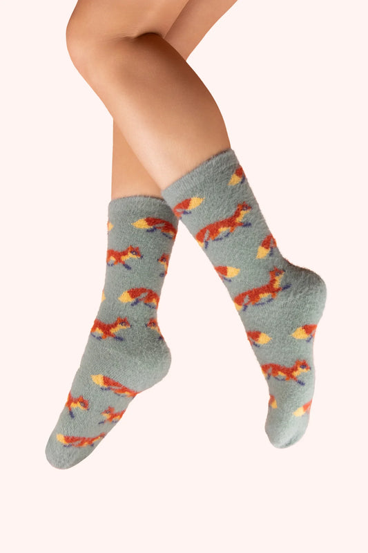 Chaussettes Duveteuses - Mini Renards