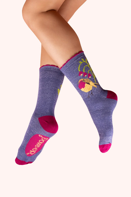 Chaussettes à Paillettes - Rouge-Gorge