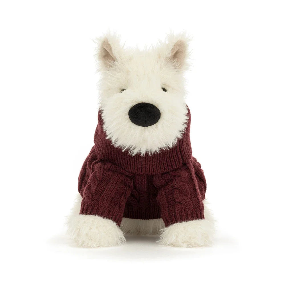Chien Écossais Munro avec Chandail d'Hiver | Jellycat