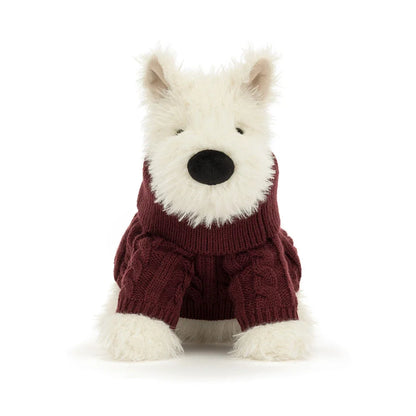 Chien Écossais Munro avec Chandail d'Hiver | Jellycat