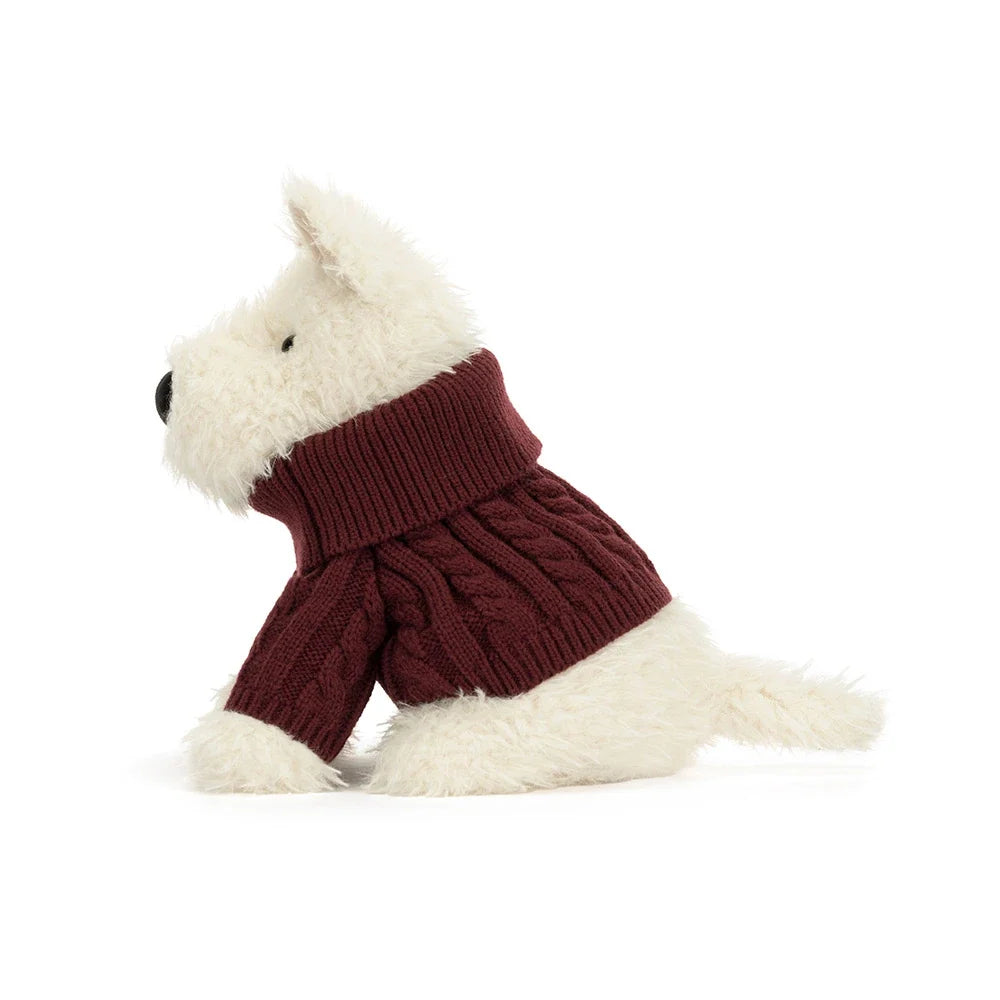 Chien Écossais Munro avec Chandail d'Hiver | Jellycat