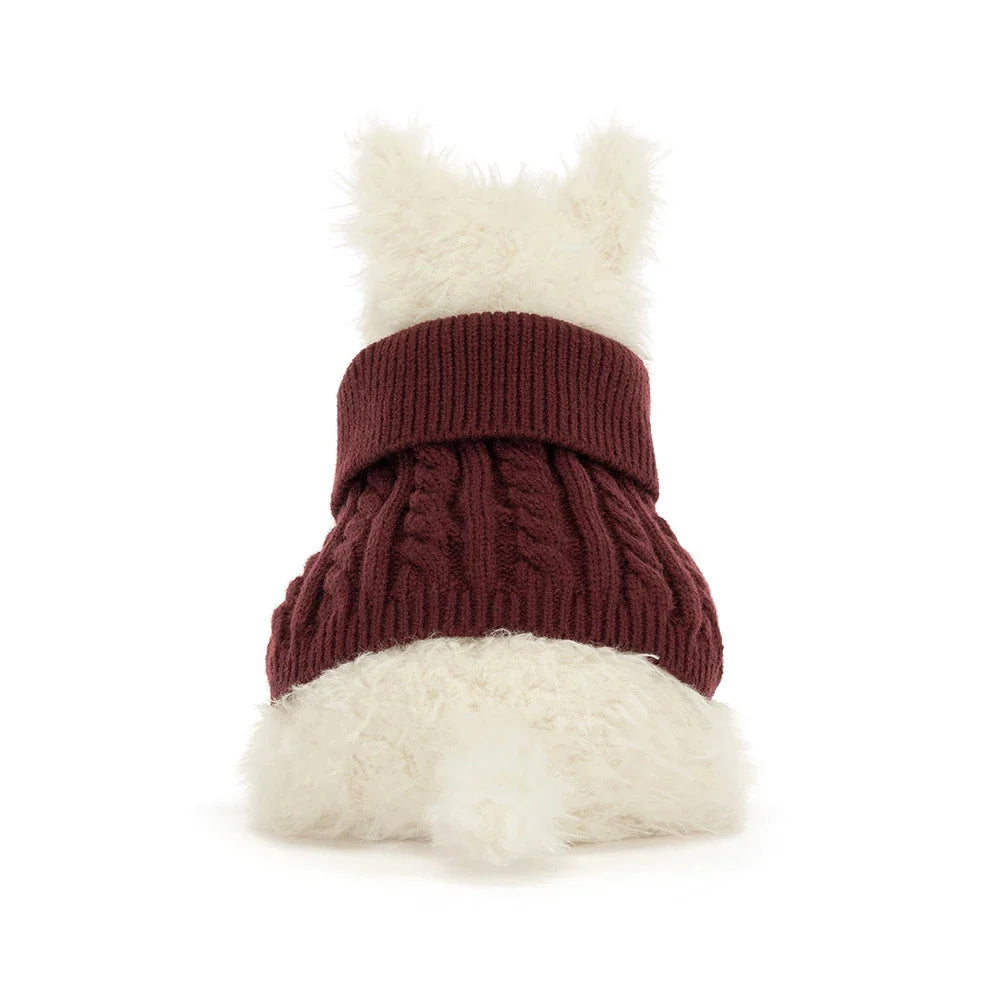Chien Écossais Munro avec Chandail d'Hiver | Jellycat