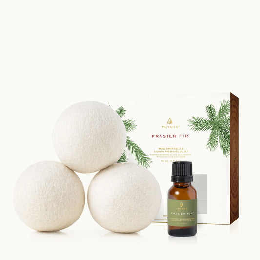 Coffret Boules de Séchage et Huile Parfumée pour le Linge Frasier Fir