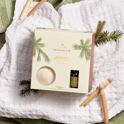 Coffret Boules de Séchage et Huile Parfumée pour le Linge Frasier Fir