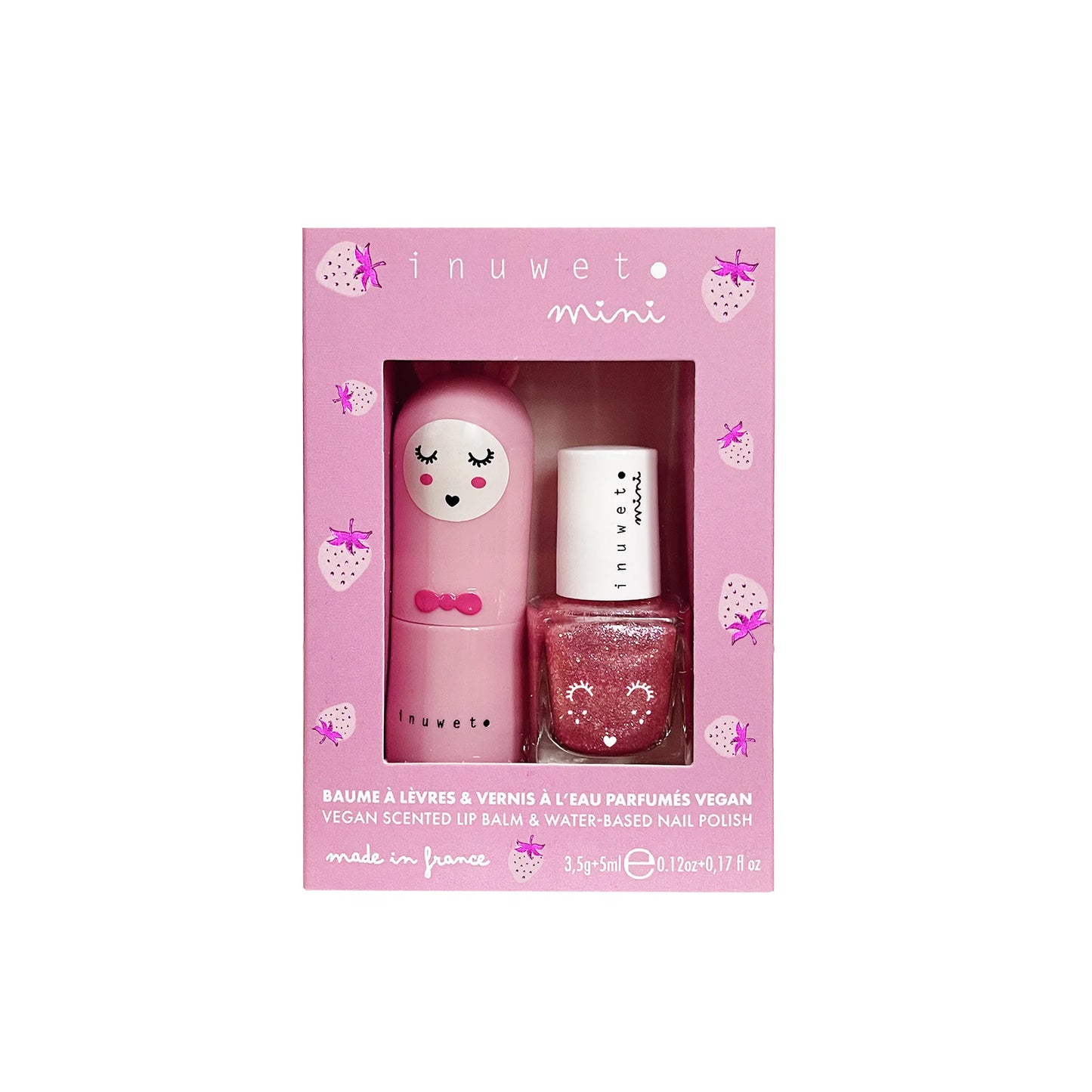 Coffret Duo Baume à Lèvres et Vernis à l'Eau - Fraise
