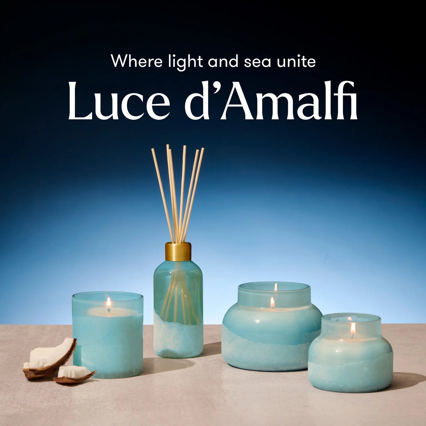 Diffuseur à Roseaux Luce d'Amalfi Coconut Santal | Capri Blue