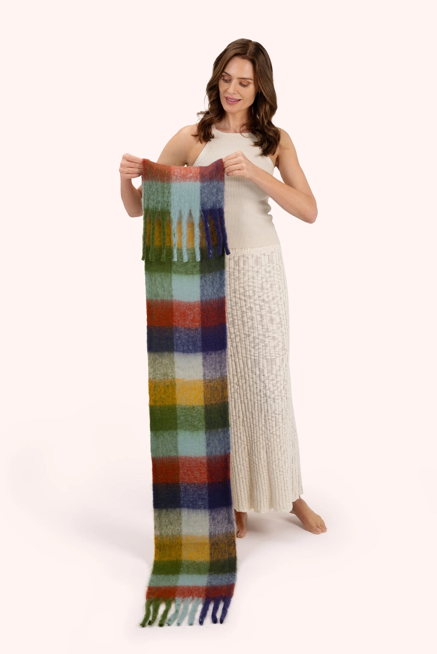 Écharpe Douillette Molly - Mélange Navy