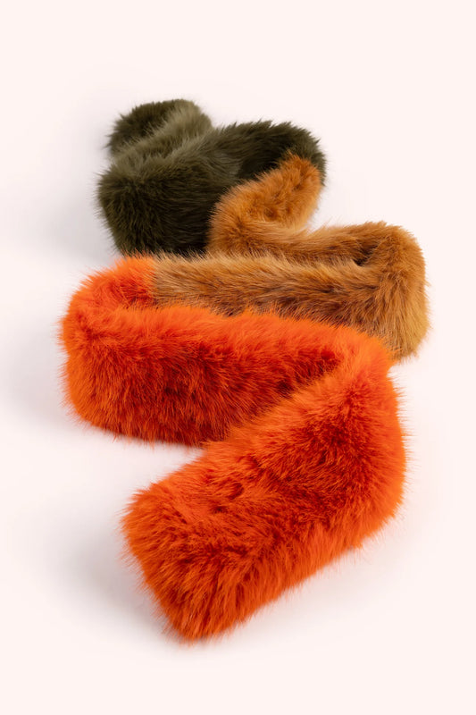 Foulard Elsa 3 Tons - Mandarine/Mocca/Olive