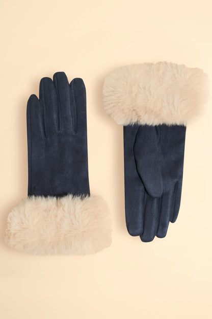 Gants Bettina - Navy/Crème