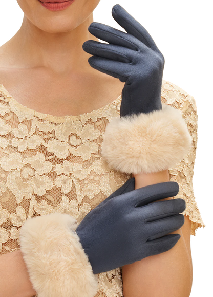 Gants Bettina - Navy/Crème