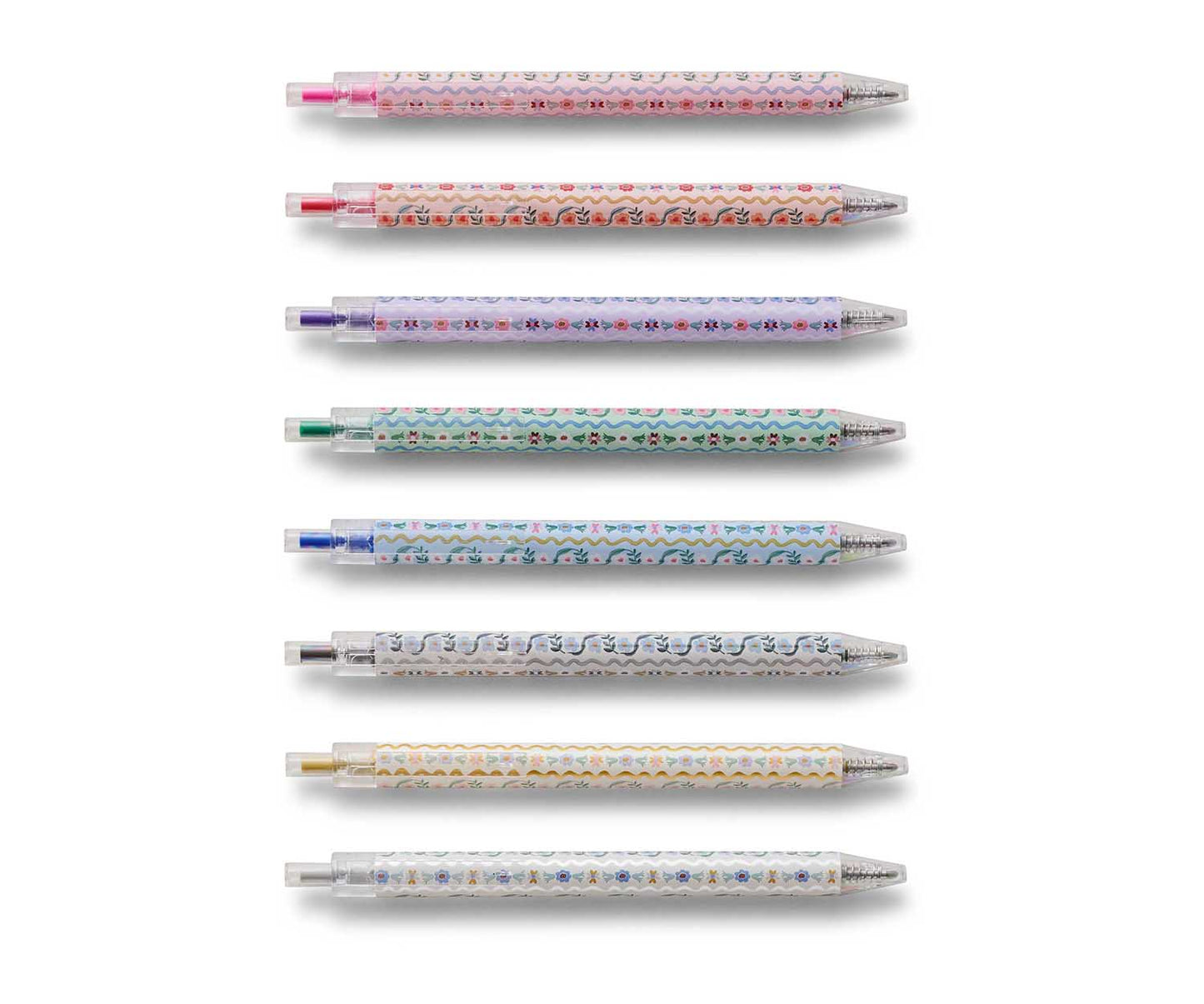 Lot de 8 stylos gel Delphine