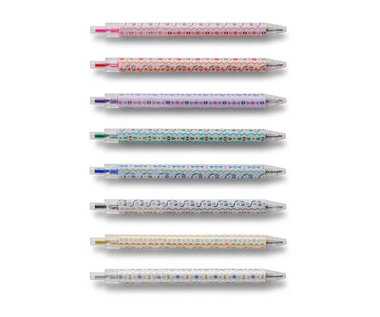 Lot de 8 stylos gel Delphine