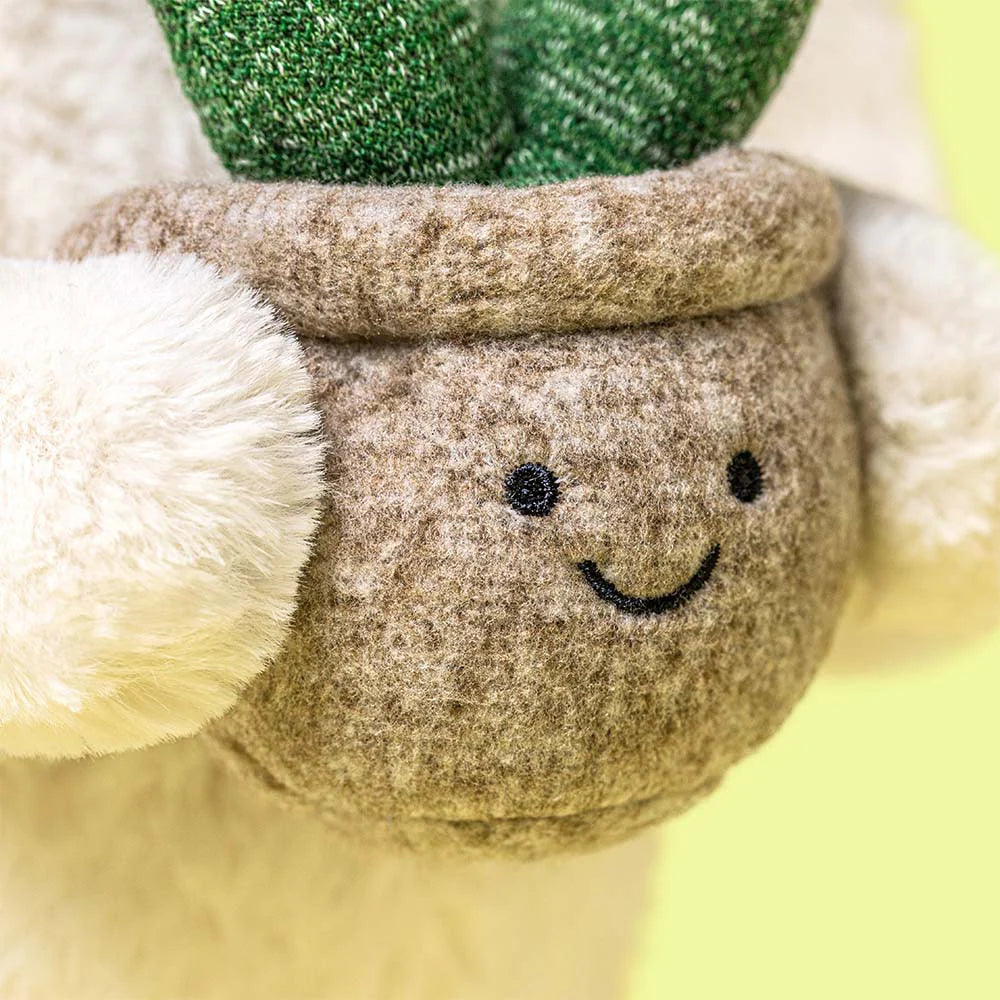 Lapin Crème avec Plante | Jellycat