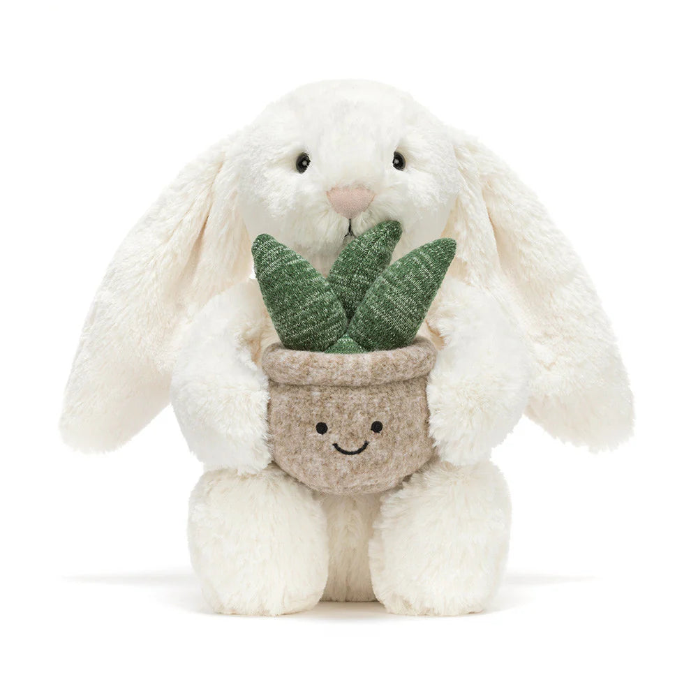 Lapin Crème avec Plante | Jellycat