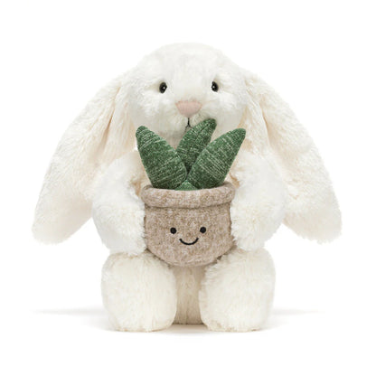 Lapin Crème avec Plante | Jellycat