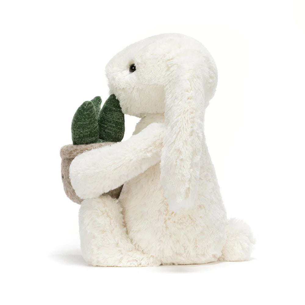 Lapin Crème avec Plante | Jellycat