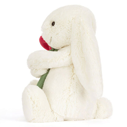 Lapin Crème avec Rose | Jellycat