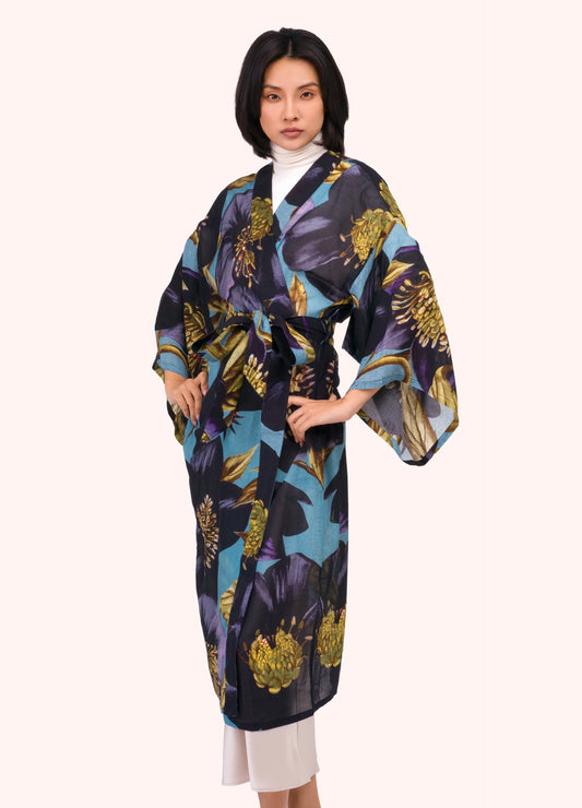 Long Kimono - Hellebore | Powder