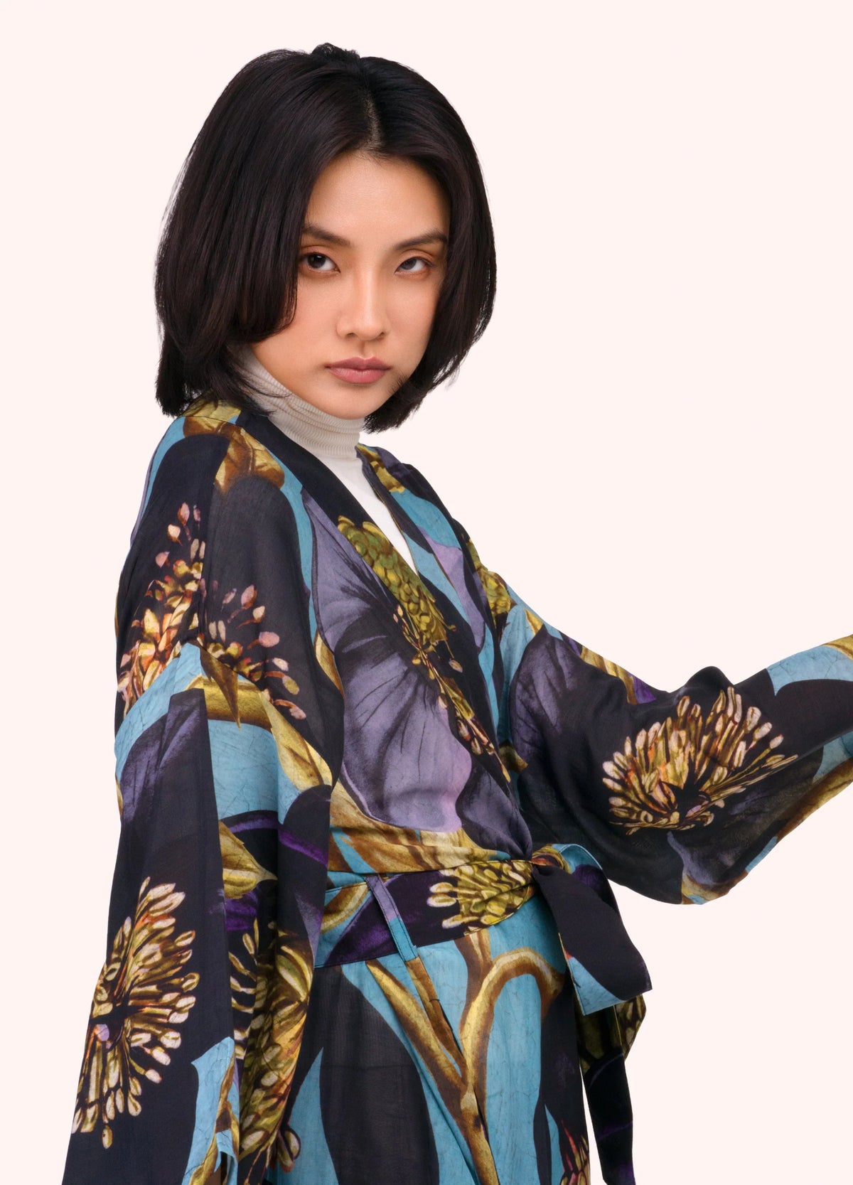 Long Kimono - Hellebore | Powder