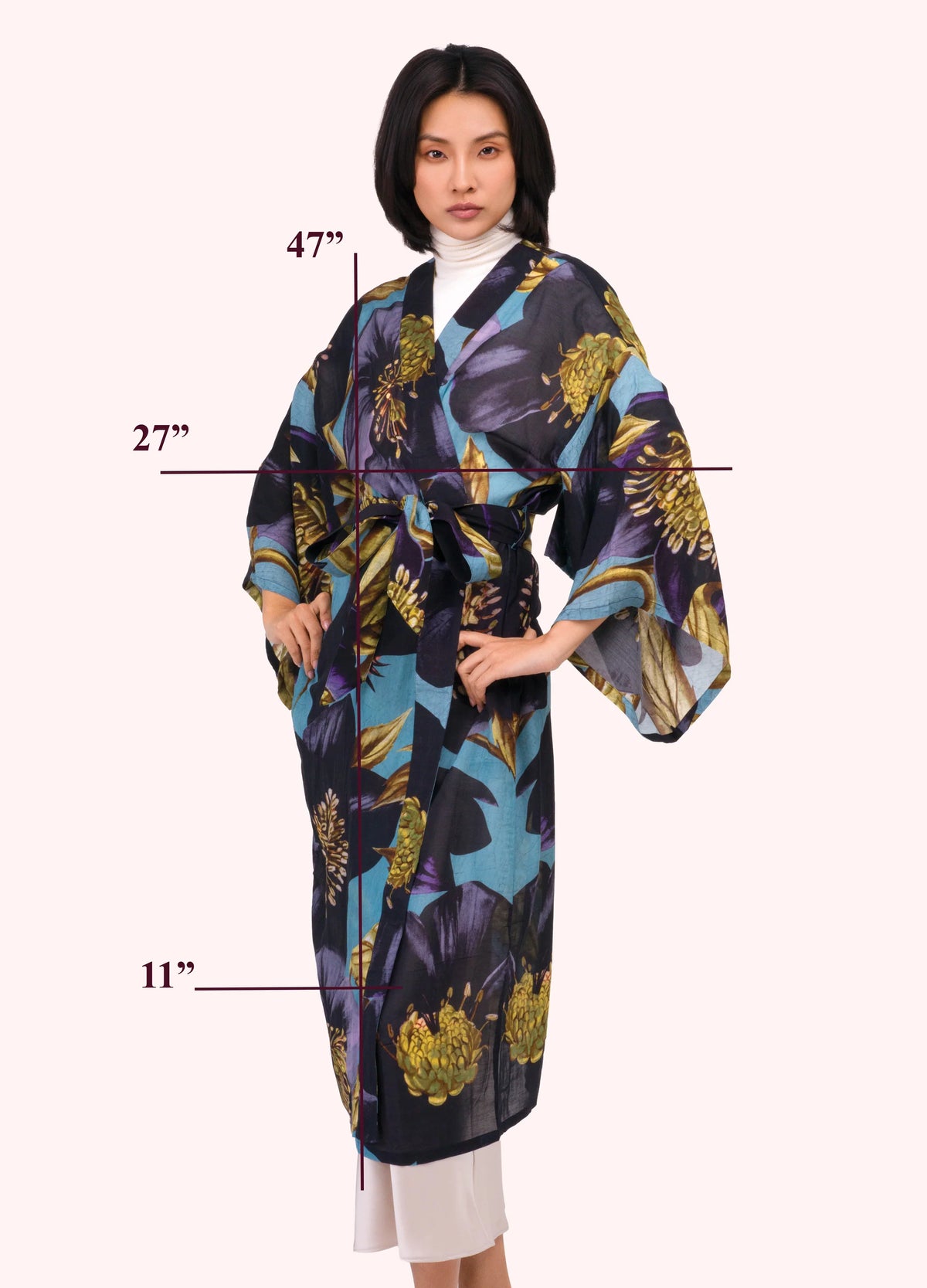 Long Kimono - Hellebore | Powder