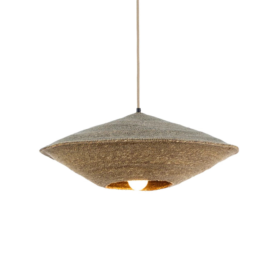 Luminaire en Jute Vert/Naturel - Petit